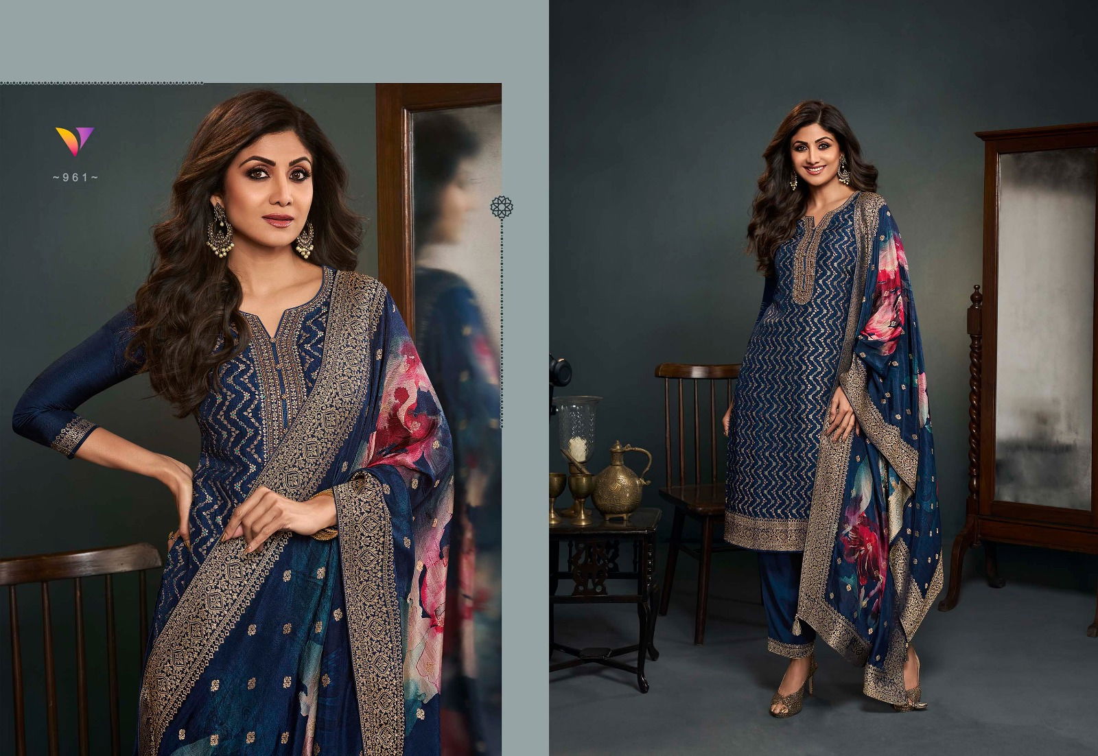 Shilpa 9 By Vatsam Viscose Dola Embroidery Readymade Suits Wholesalers In Delhi